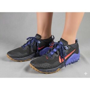Women's‎ Nike Wildhorse 7 Trail Running Shoes Black Lapis Bright Mango NWOT